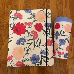 Kate spade note pad and coffee thermos
